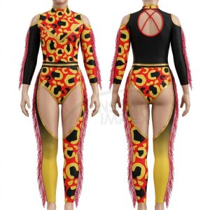 Custom Colorguard Uniform ANS-CG-007 Front and Back View