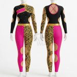 Custom Colorguard Uniform ANS-CG-008 Front and Back View