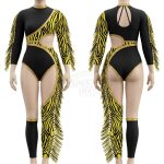 Custom Majorette Uniform ANS-MJ-011 Front and Back View