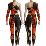 Custom Colorguard Uniform ANS-CG-002 Front and Back View