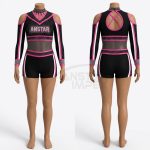 Custom Cheerleading Uniform ANS-CL-001 Front and Back View