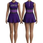 Custom Cheerleading Uniform ANS-CL-002 Front and Back View