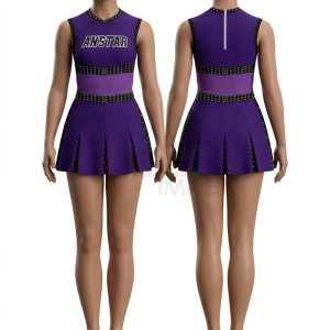 Custom Cheerleading Uniform ANS-CL-002 Front and Back View